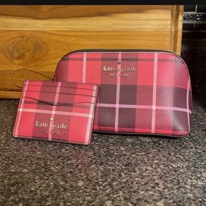 Kate Spade travel make up bag and card holder